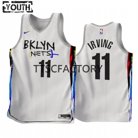 Kinder NBA Brooklyn Nets Trikot Kyrie Irving 11 Nike 2022-23 City Edition Weiß Swingman